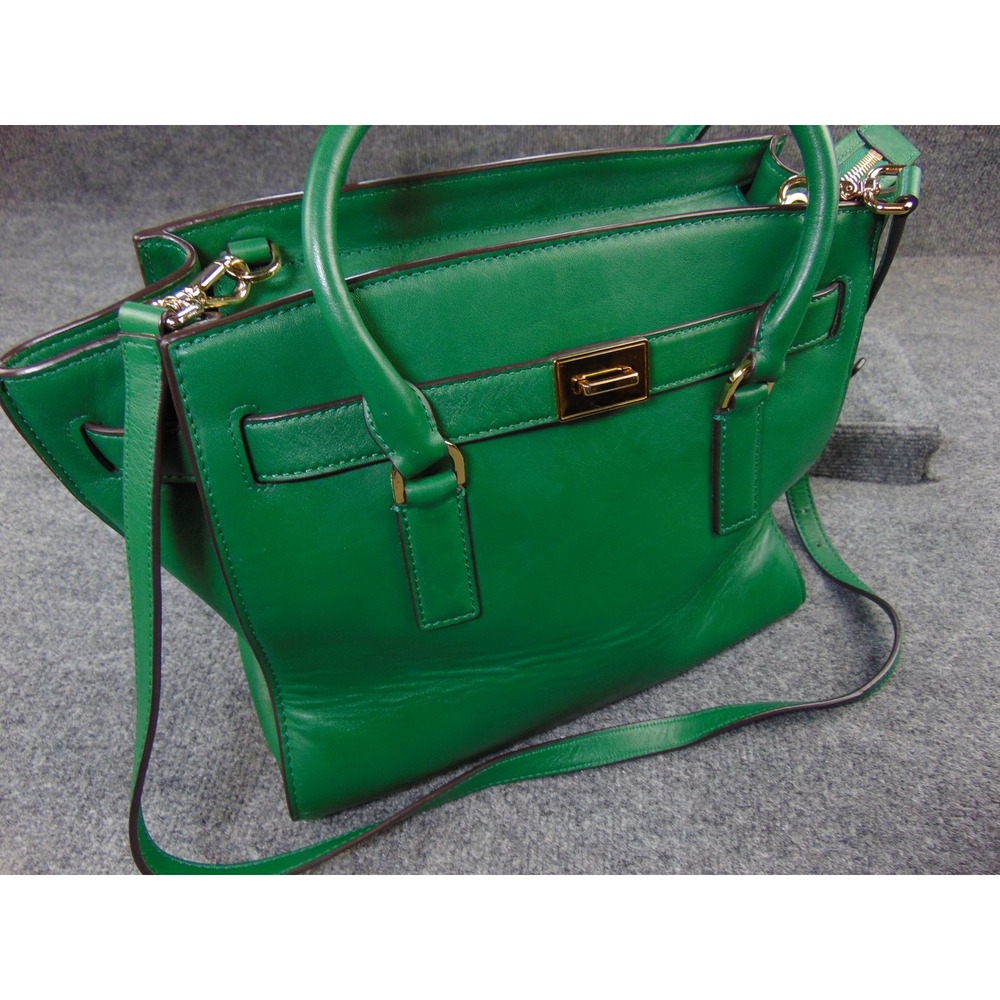 Michael Kors Hamilton Satchel Green Gold‎ Hardware 30F4GHXS3L Crossbody Bag